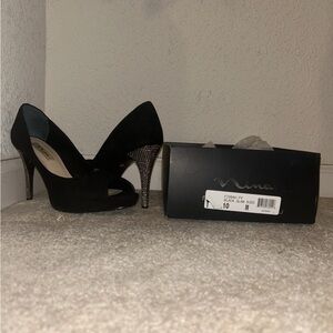 Nina Black Stiletto Heels